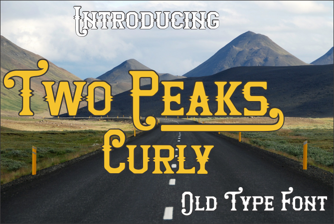 Two Peaks Curly font